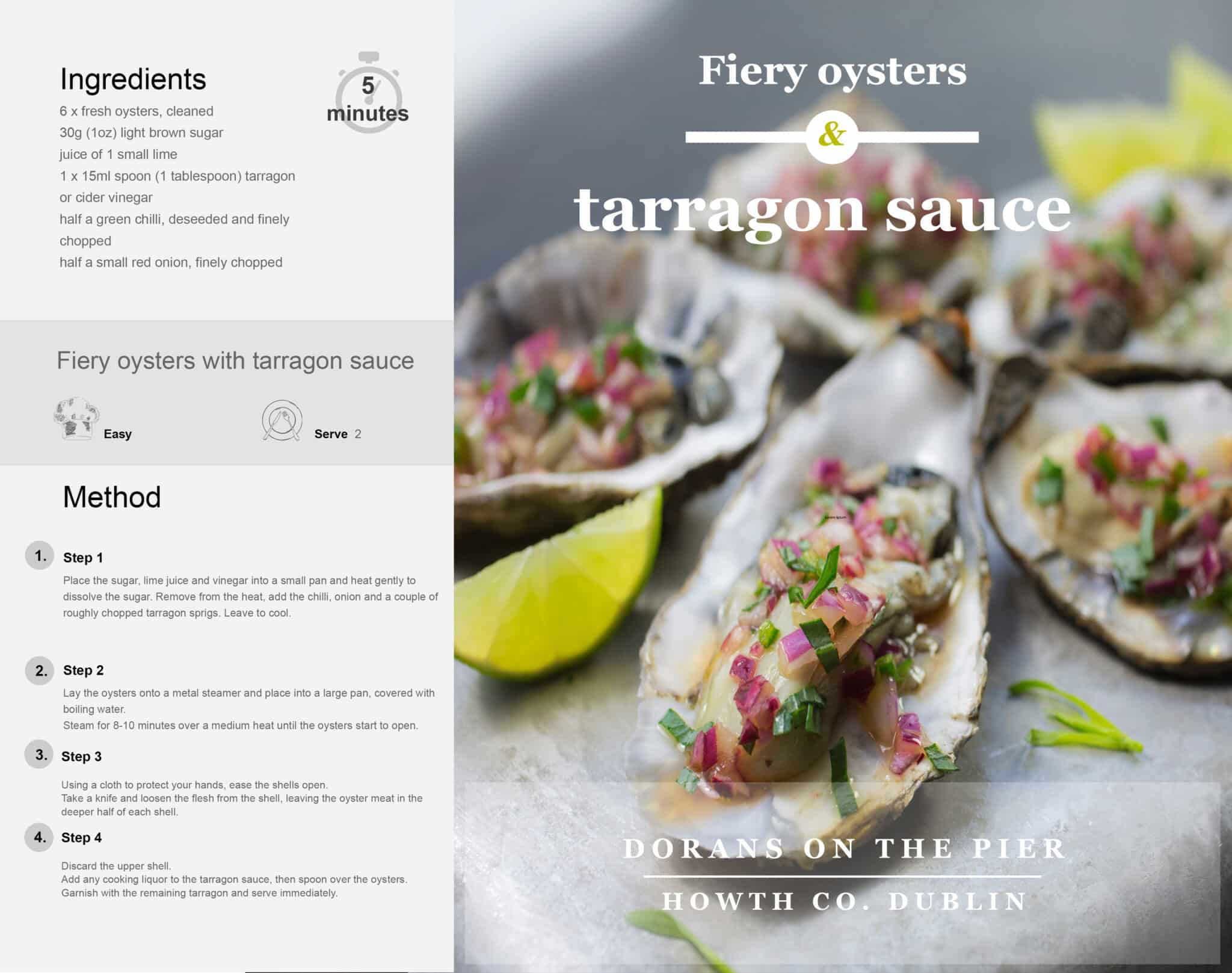 Fiery Oysters in Tarragon Sauce